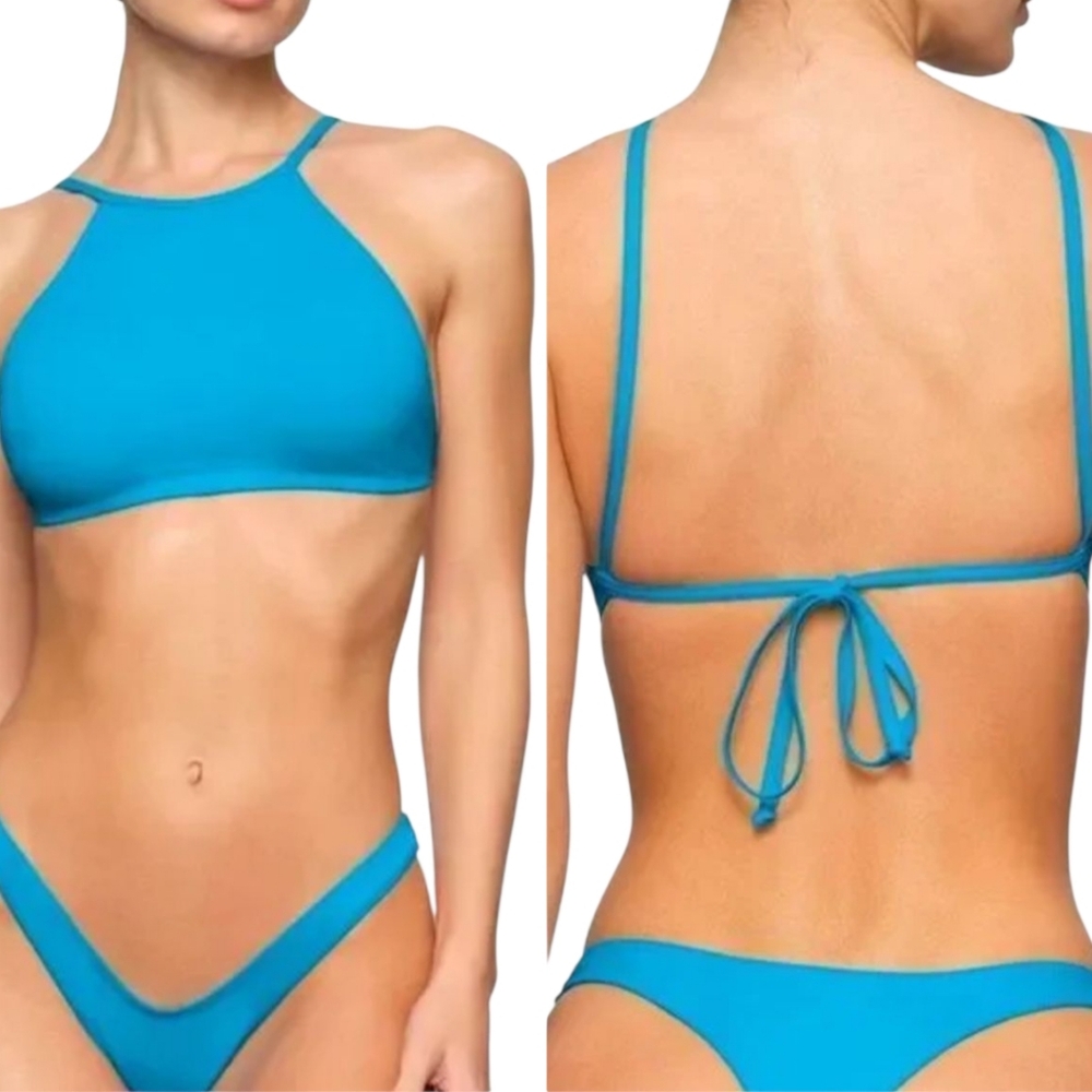 Skims Recycled Swim High Neck Top